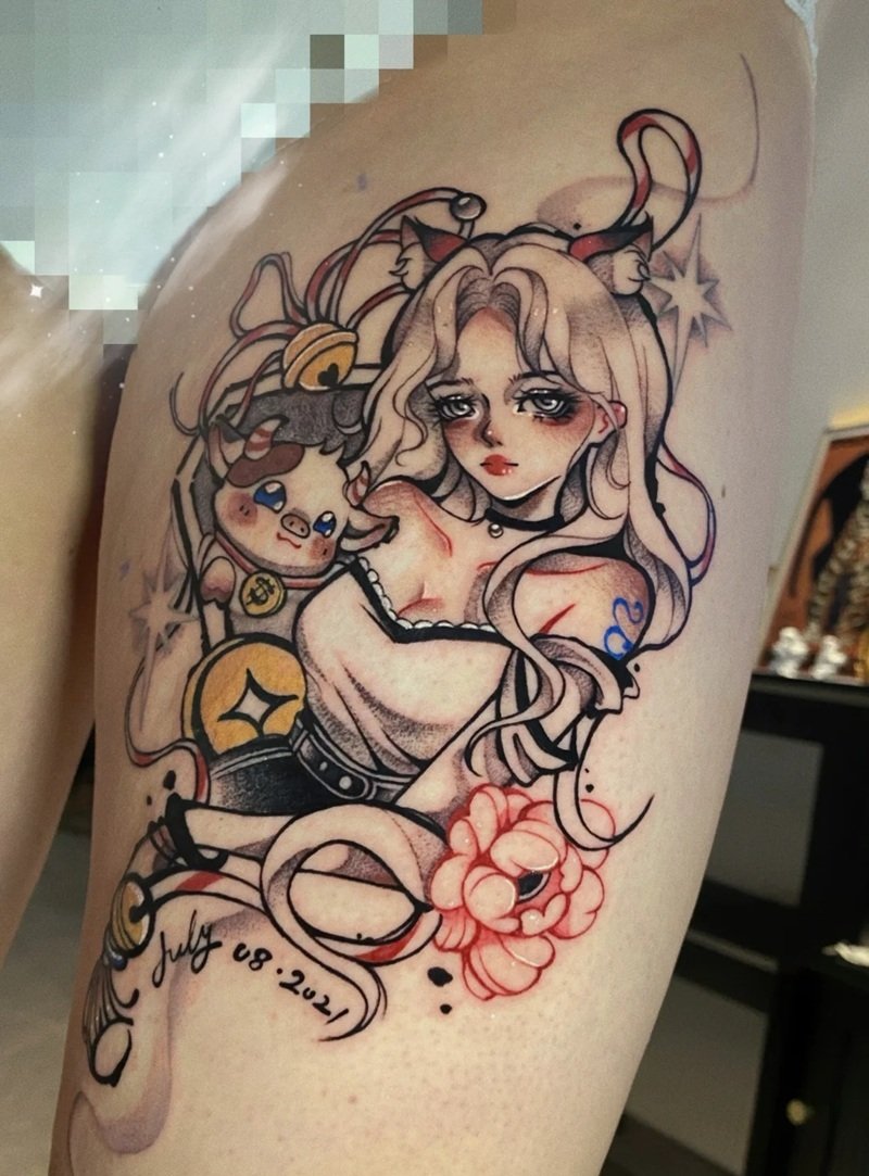 mẫu hình xăm chân nữ 43