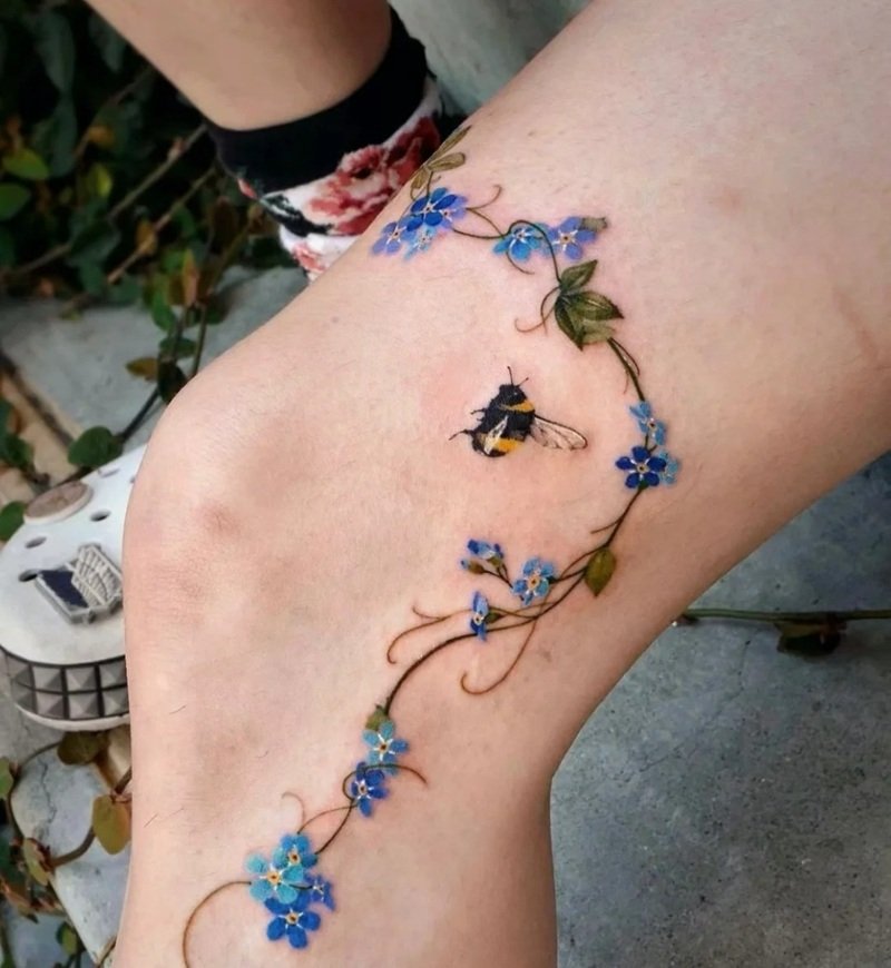 mẫu hình xăm chân nữ 7