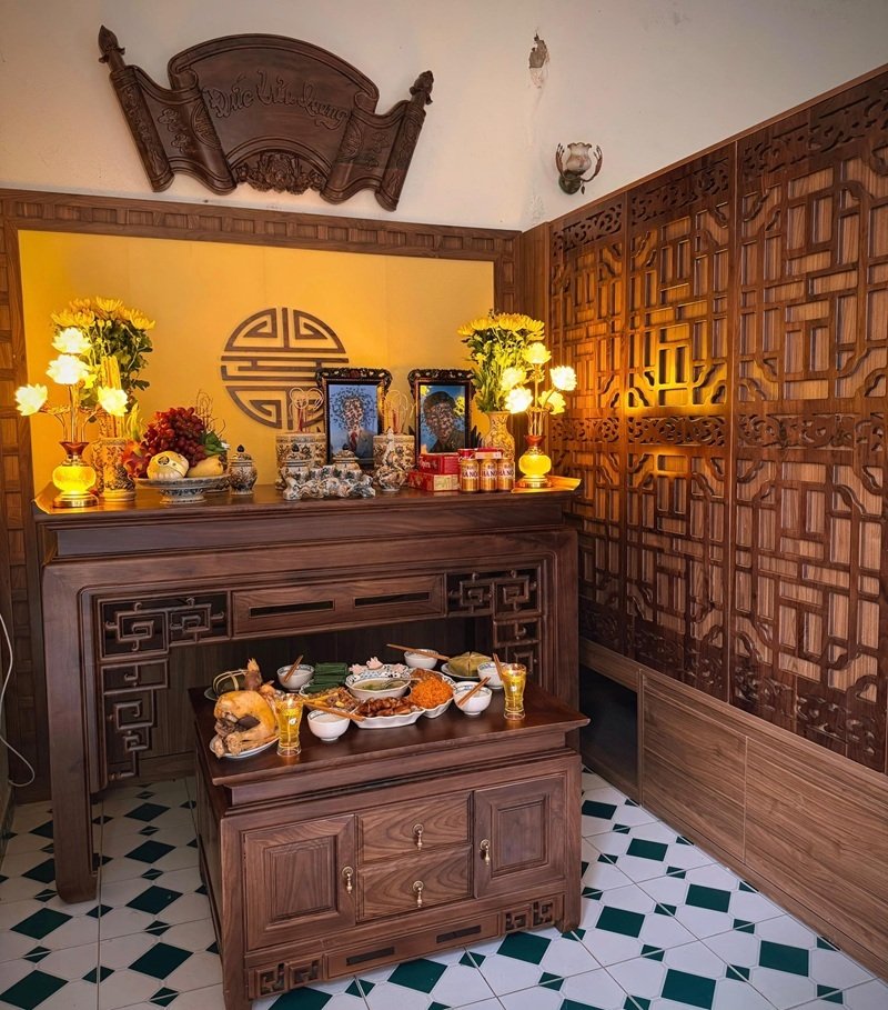 trang trí bàn thờ gia tiên 2