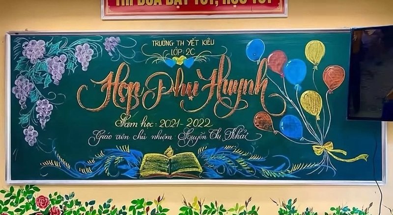 trang trí bảng họp phụ huynh 12