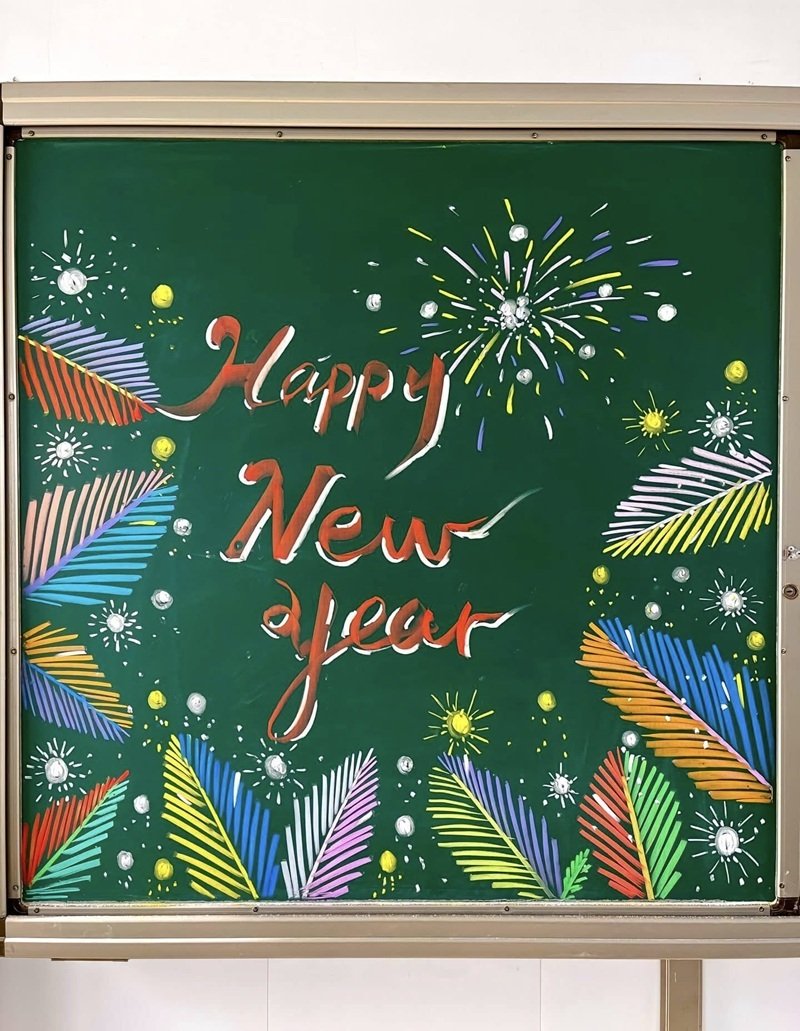 trang trí bảng tết 2025 11