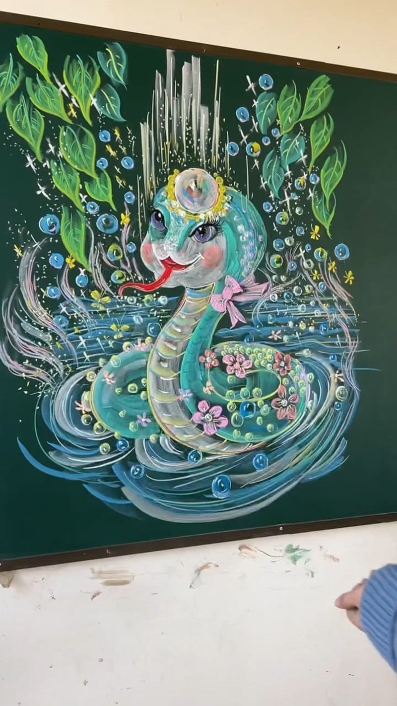 trang trí bảng tết 2025 14