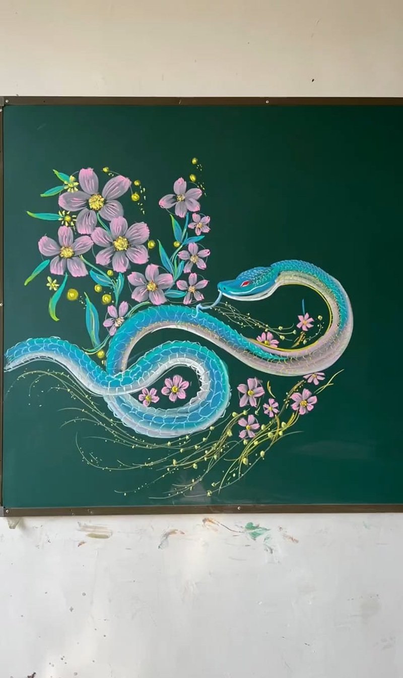 trang trí bảng tết 2025 16