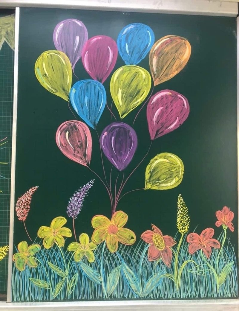 trang trí bảng tết 2025 19