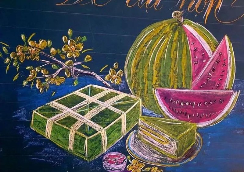 trang trí bảng tết 2025 21