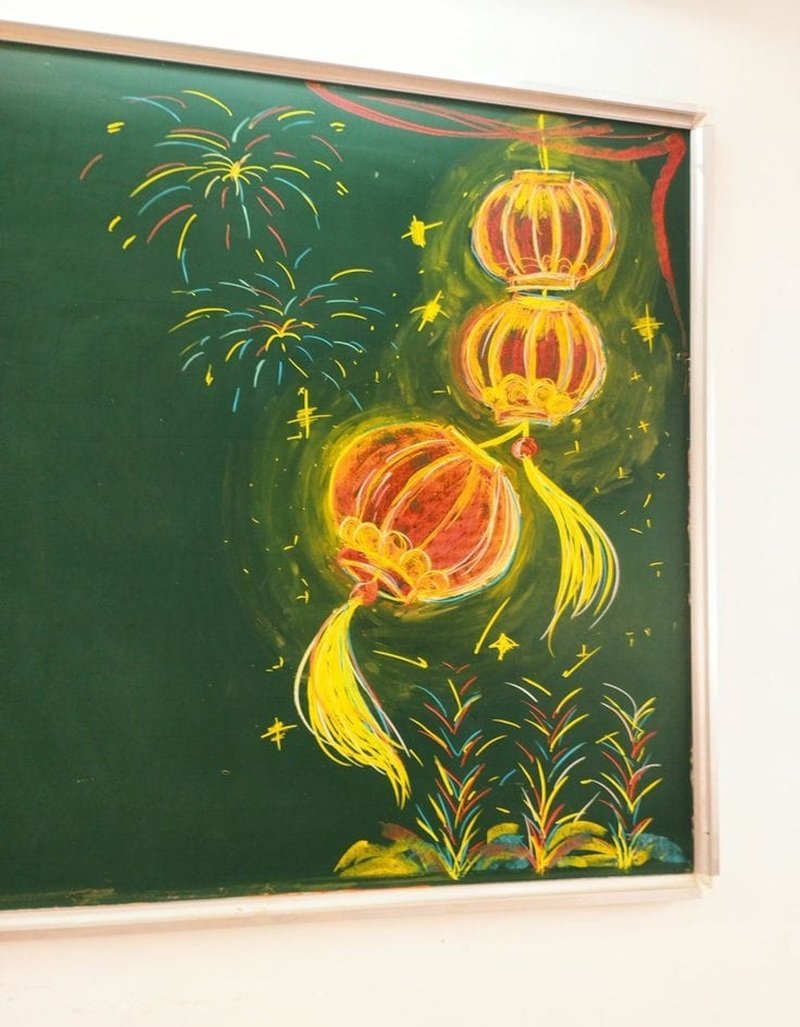 trang trí bảng tết 2025 29