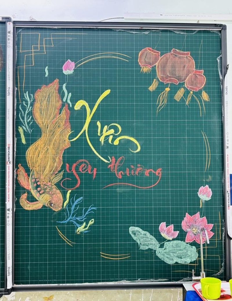 trang trí bảng tết 2025 33