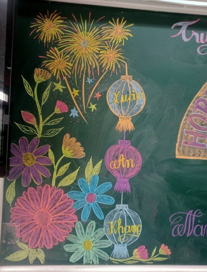 trang trí bảng tết 2025 34