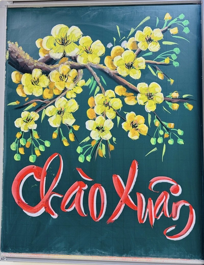 trang trí bảng tết 2025 35