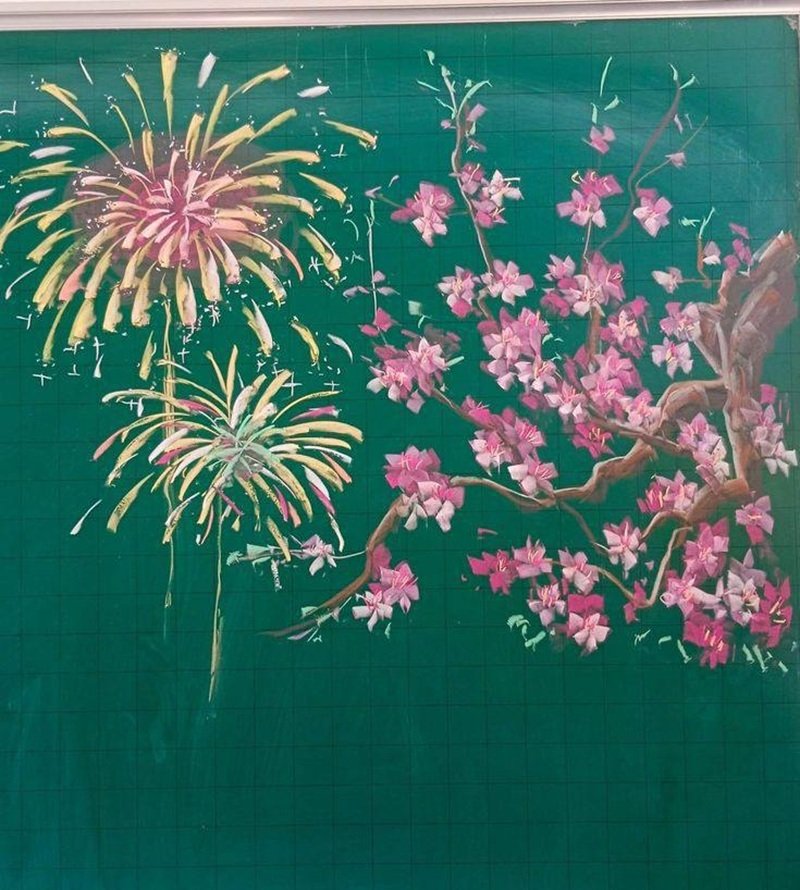 trang trí bảng tết 2025 4