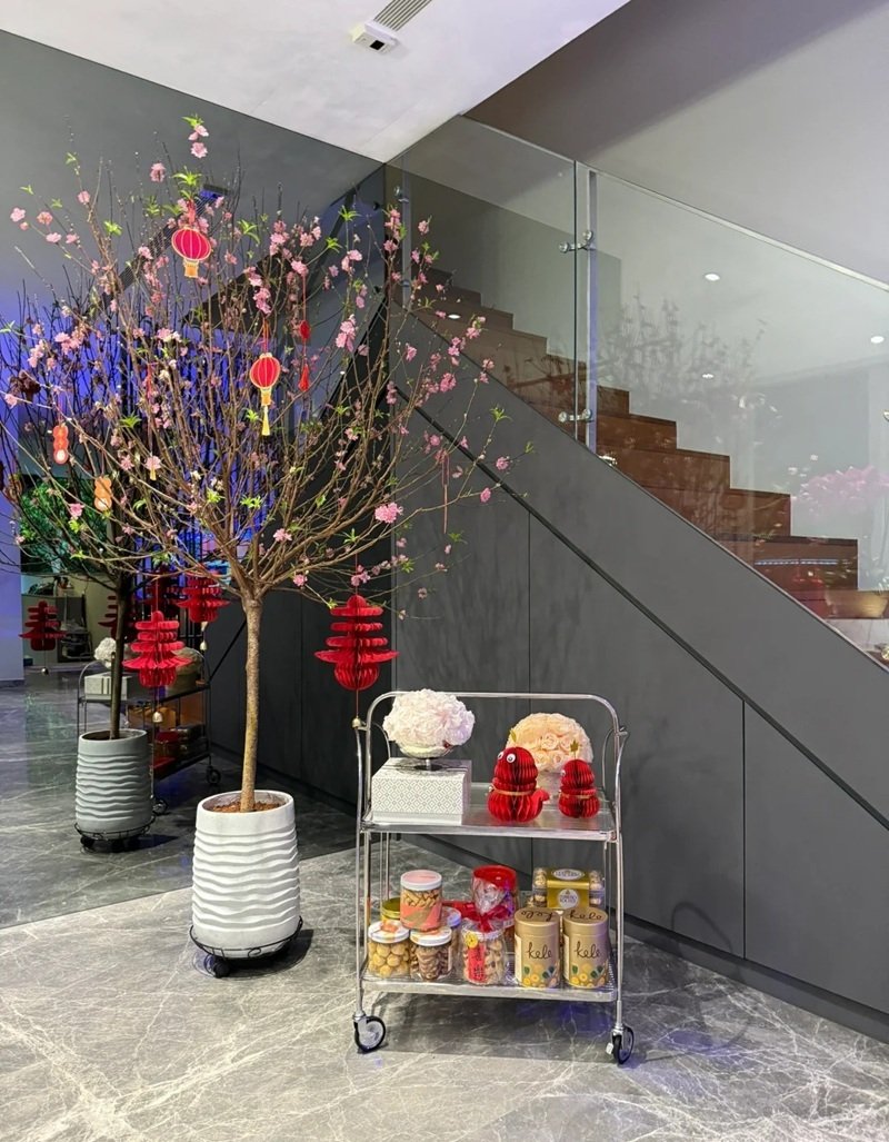 trang trí cây đào 1