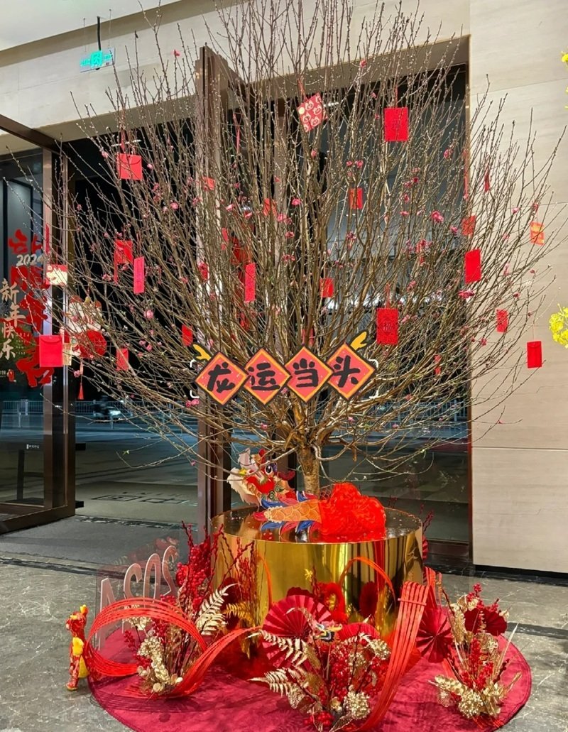 trang trí cây đào 11