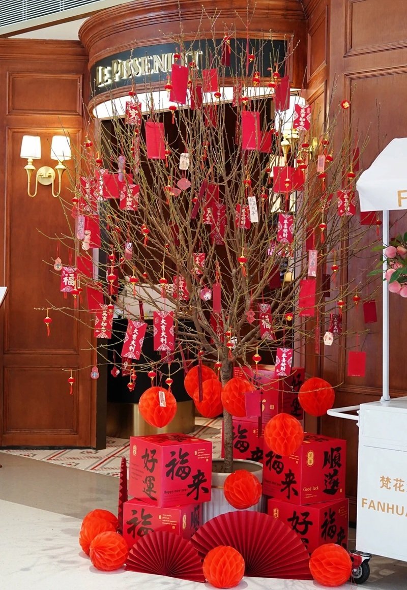 trang trí cây đào 15