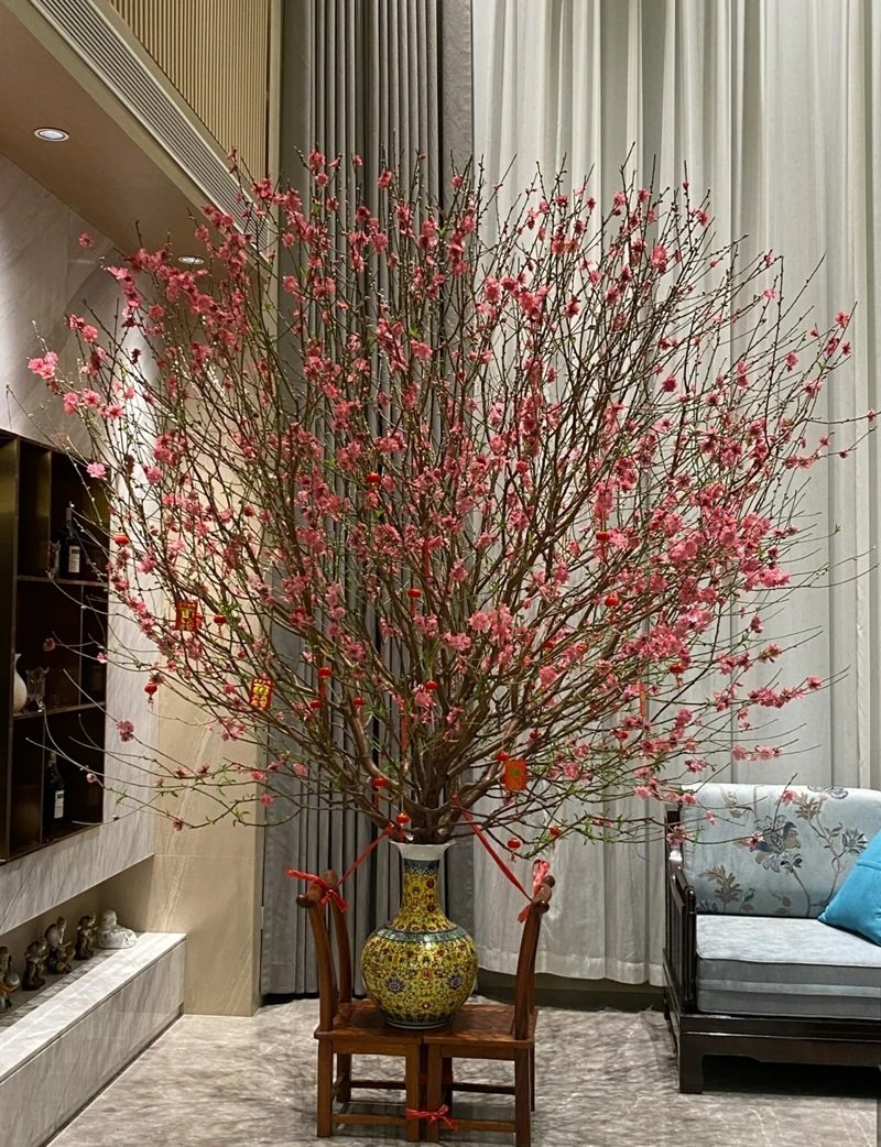 trang trí cây đào 16