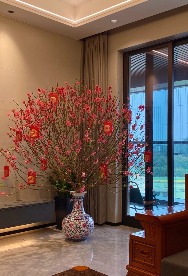 trang trí cây đào 17