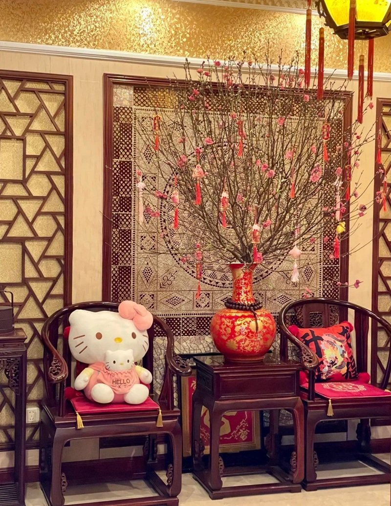 trang trí cây đào 23