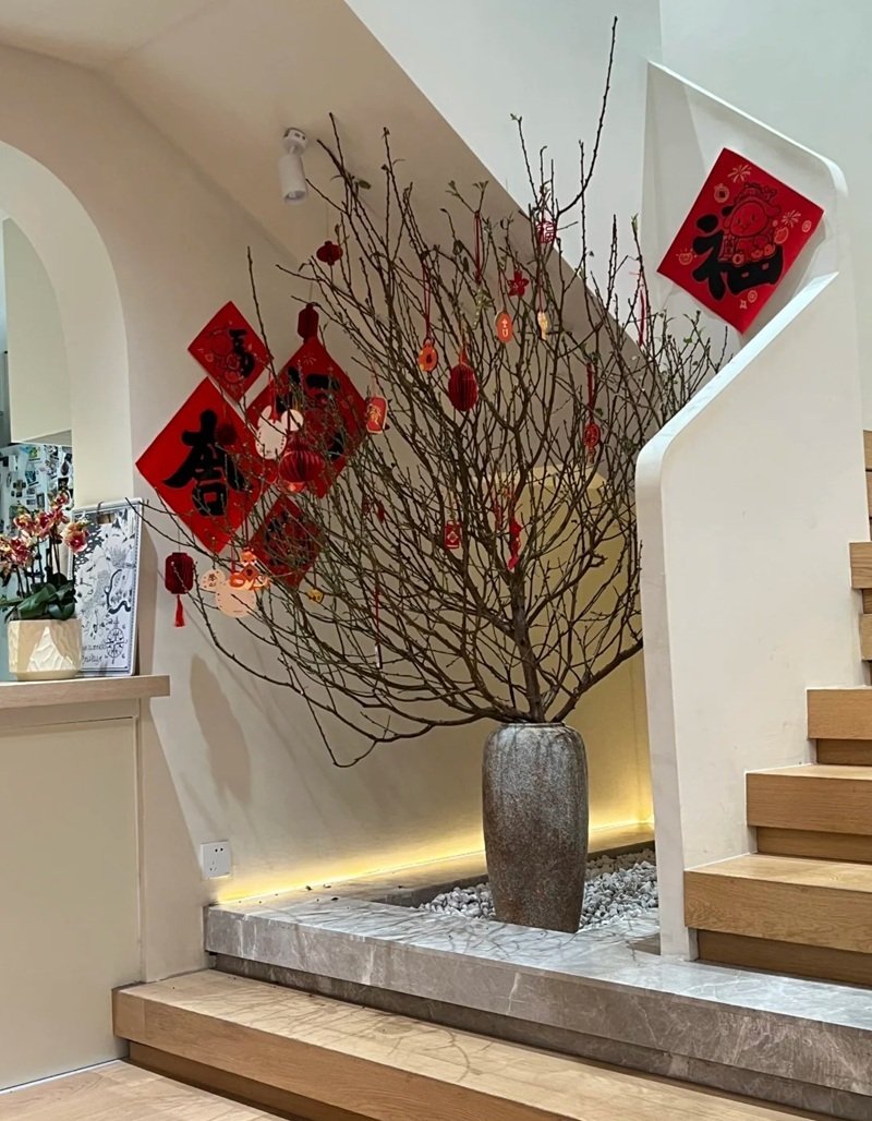 trang trí cây đào 24