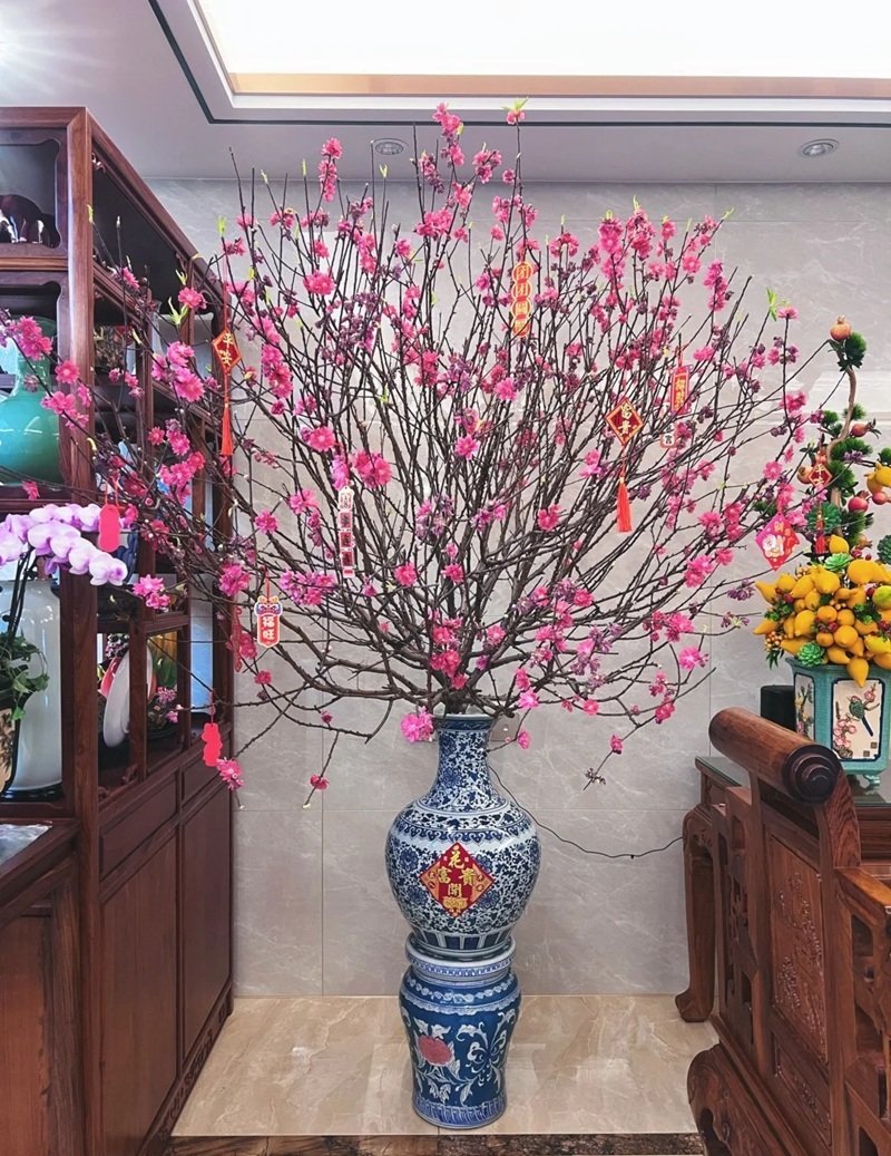 trang trí cây đào 27