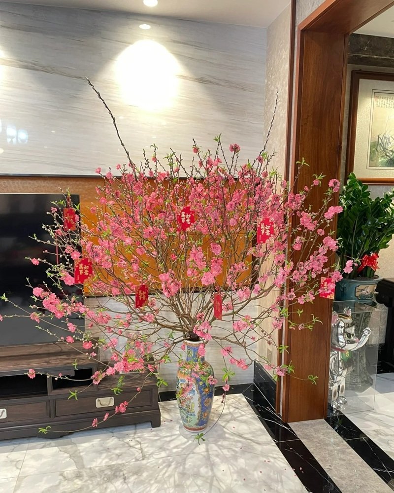 trang trí cây đào 3