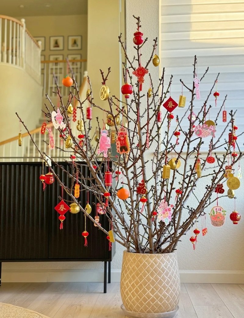 trang trí cây đào 6