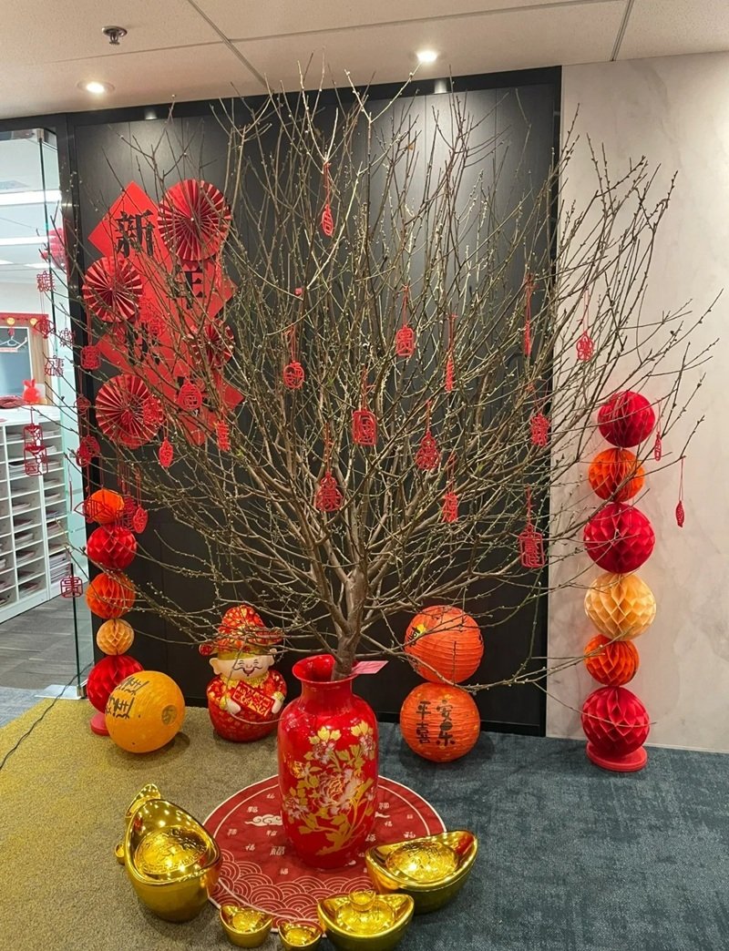 trang trí cây đào 9