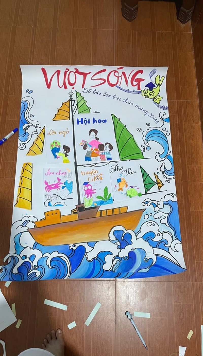 trang trí đầu báo tường 10