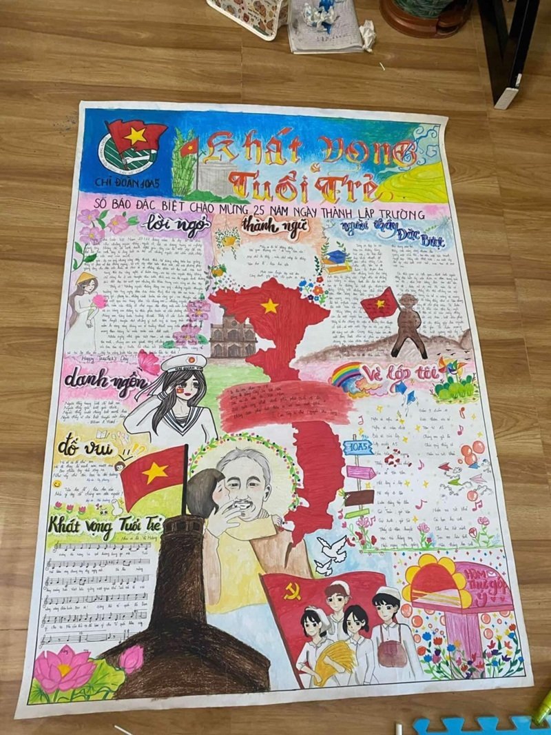 trang trí đầu báo tường 12