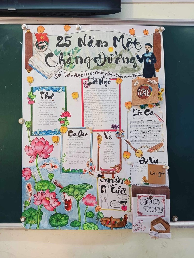 trang trí đầu báo tường 13