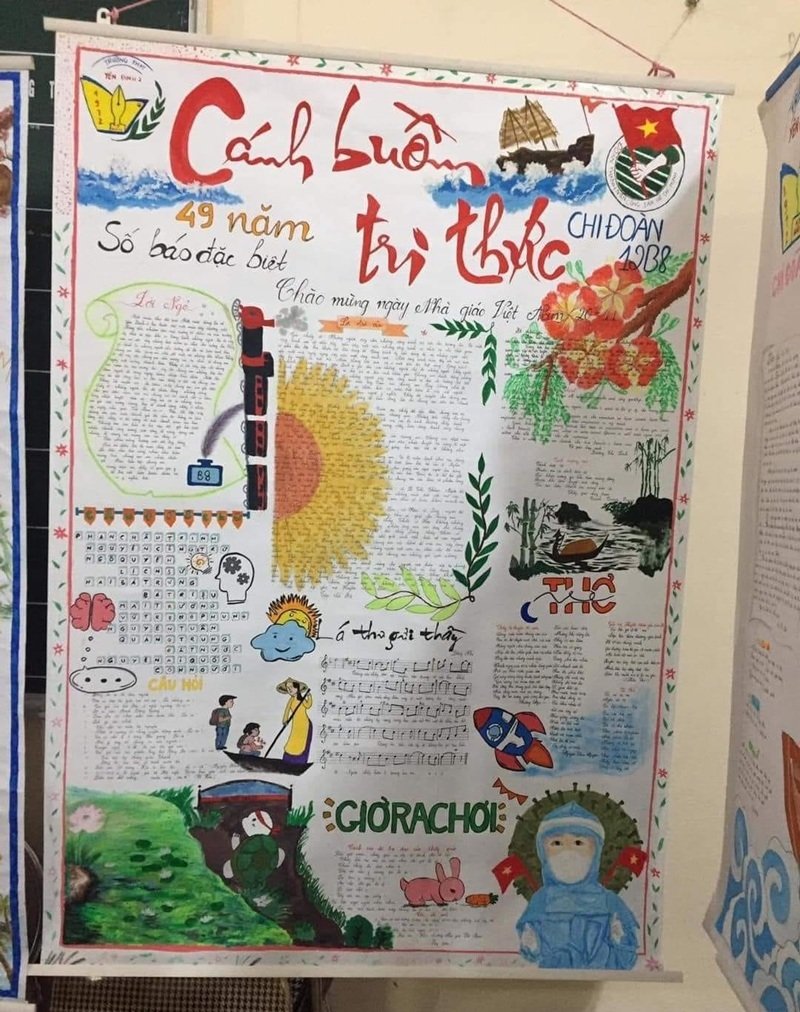 trang trí đầu báo tường 16