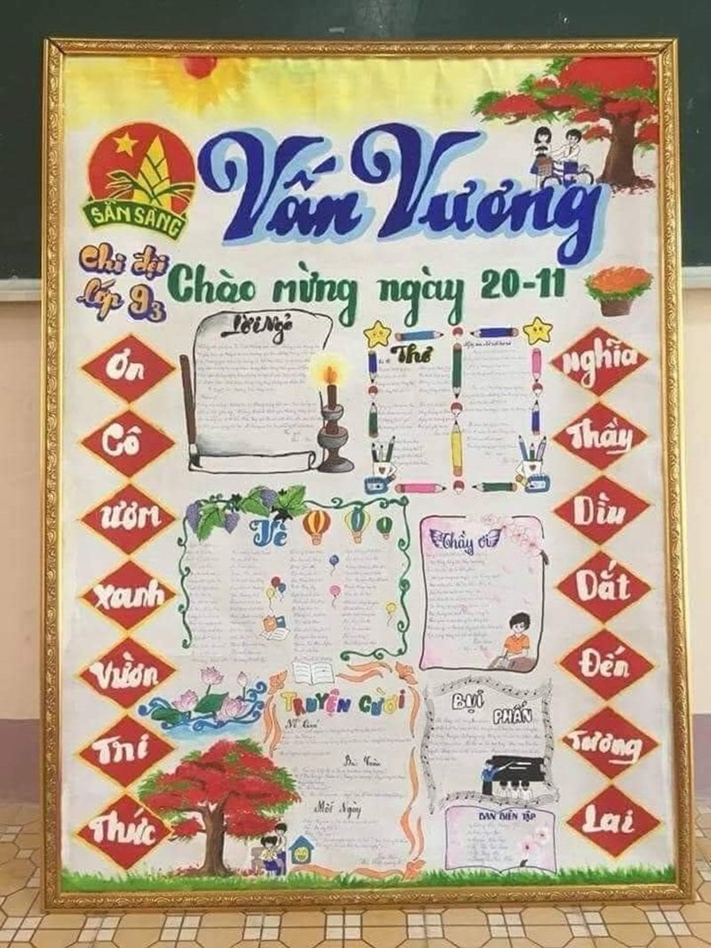 trang trí đầu báo tường 18