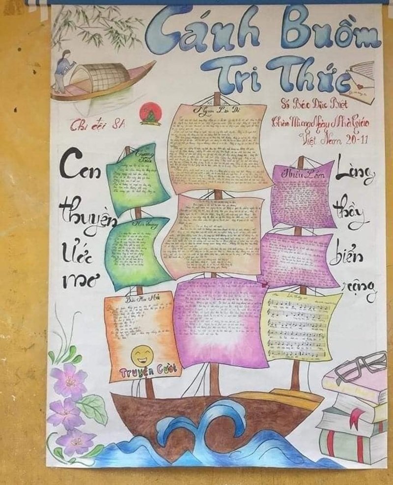 trang trí đầu báo tường 23