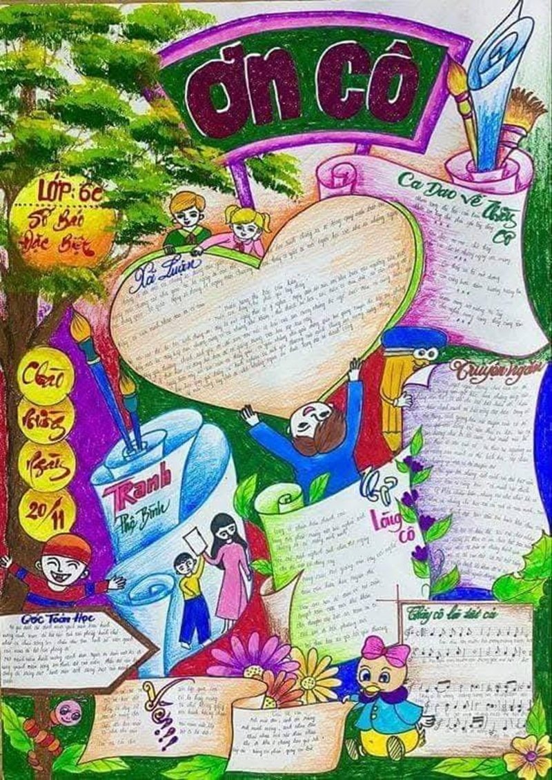 trang trí đầu báo tường 30