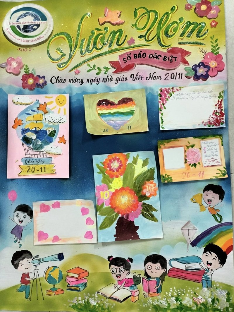 trang trí đầu báo tường 34