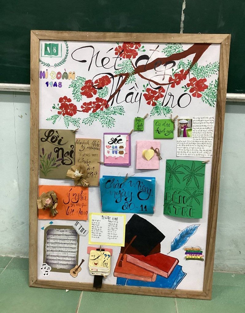 trang trí đầu báo tường 5