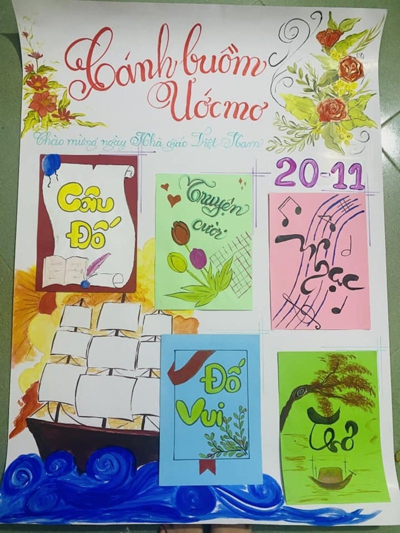 trang trí đầu báo tường 6