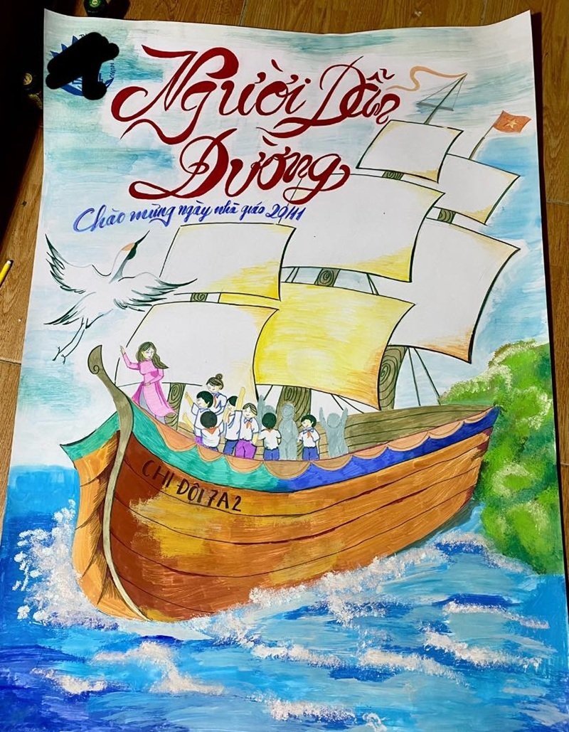 trang trí đầu báo tường 8