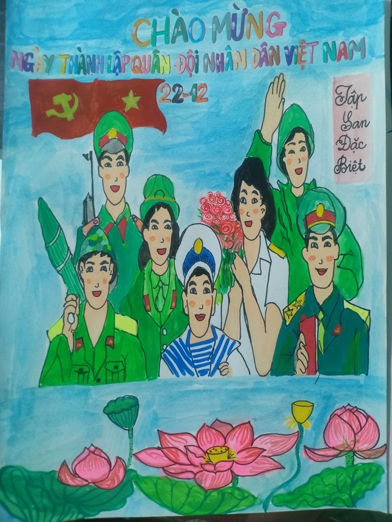 trang trí đầu báo tường 9