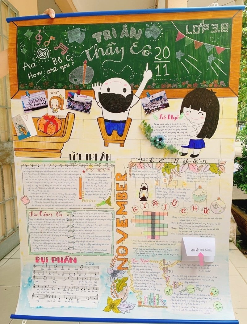 trang trí đầu báo tường đẹp nhất