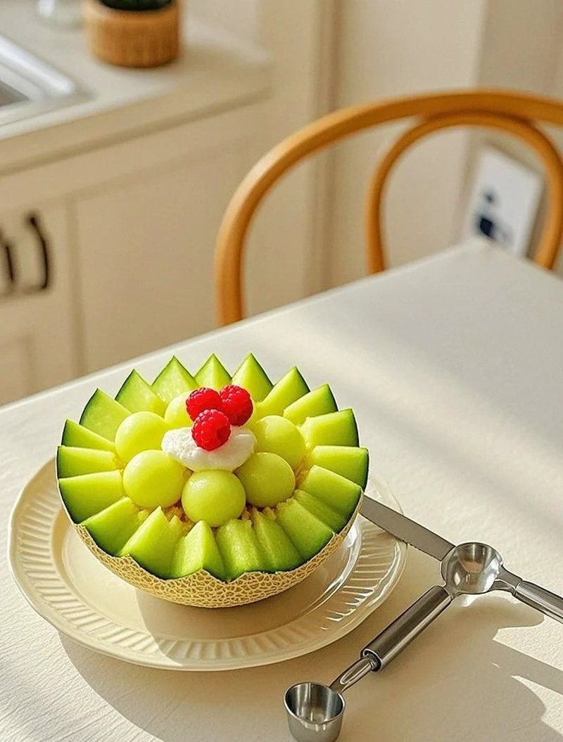 trang trí dĩa trái cây bàn tiệc 22