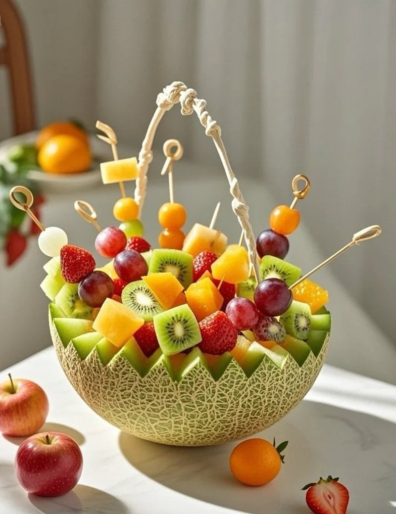 trang trí dĩa trái cây bàn tiệc 37