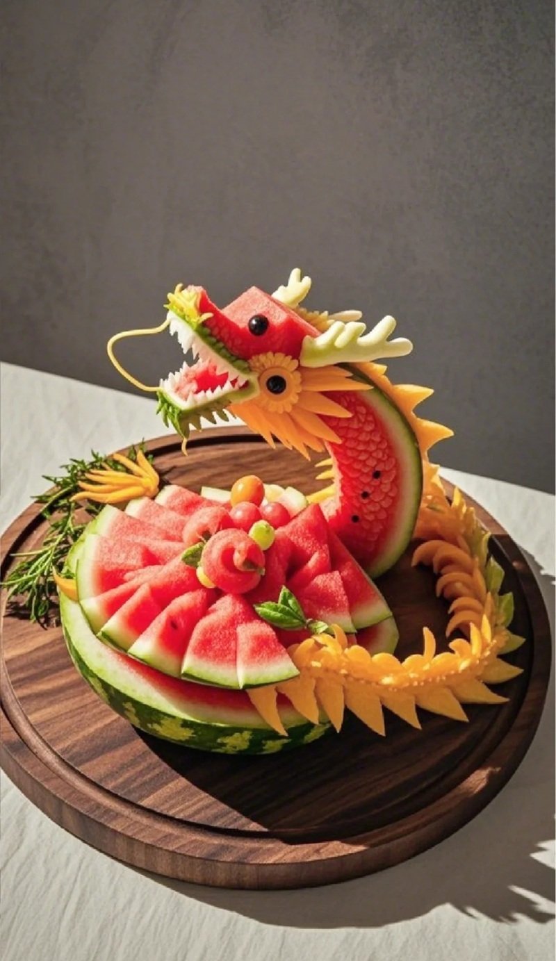 trang trí dĩa trái cây bàn tiệc 40