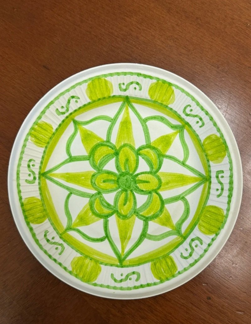 trang trí hình tròn đối xứng