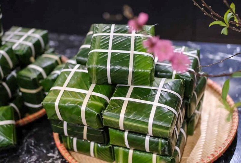 trang trí mâm bánh chưng 16