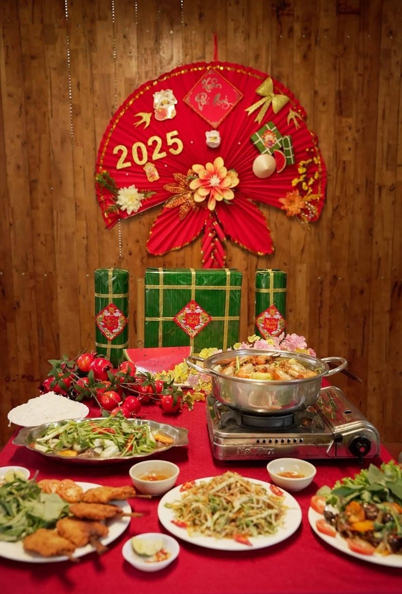 trang trí mâm bánh chưng 17