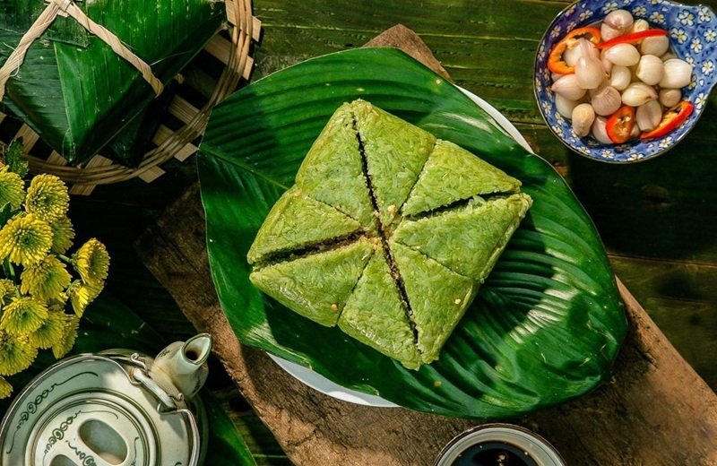 trang trí mâm bánh chưng 2