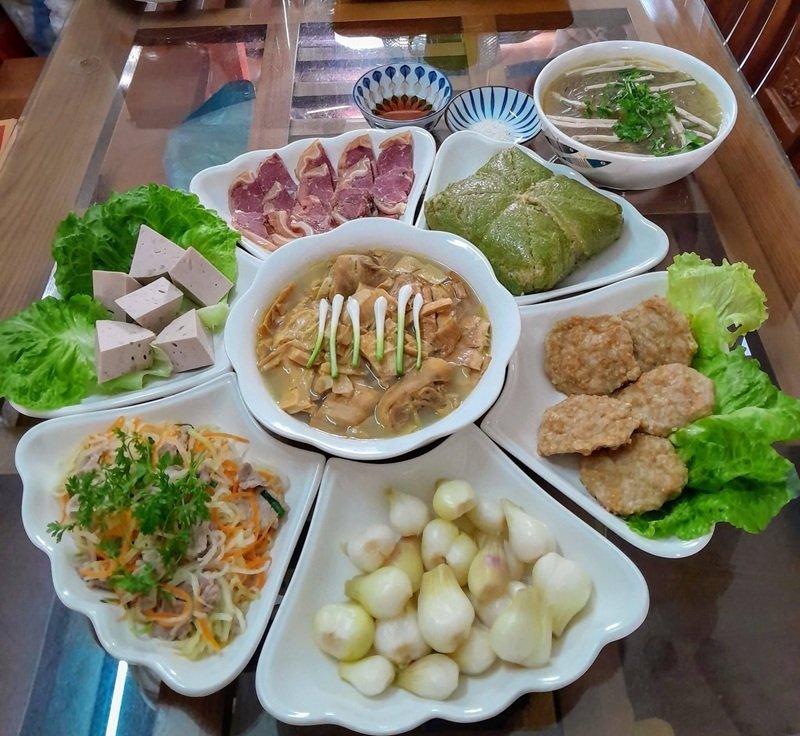 trang trí mâm bánh chưng 20