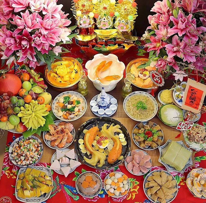 trang trí mâm bánh chưng 22