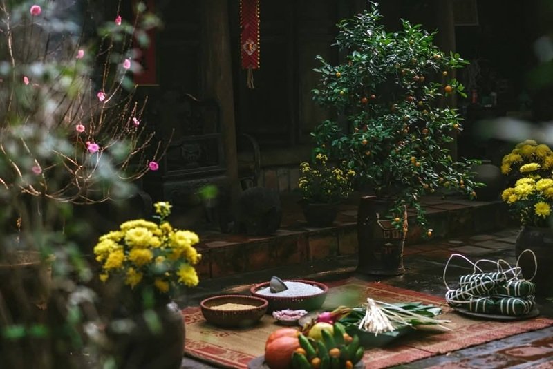 trang trí mâm bánh chưng 23