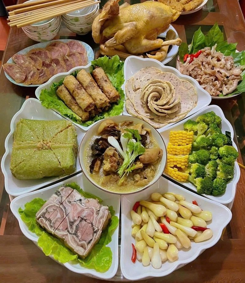 trang trí mâm bánh chưng 29