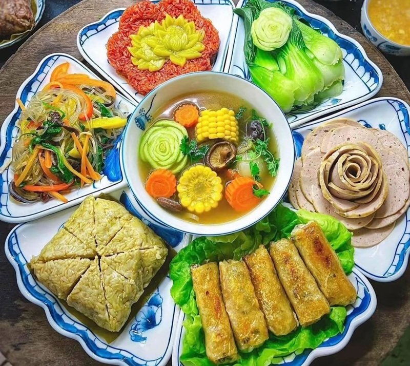 trang trí mâm bánh chưng 34